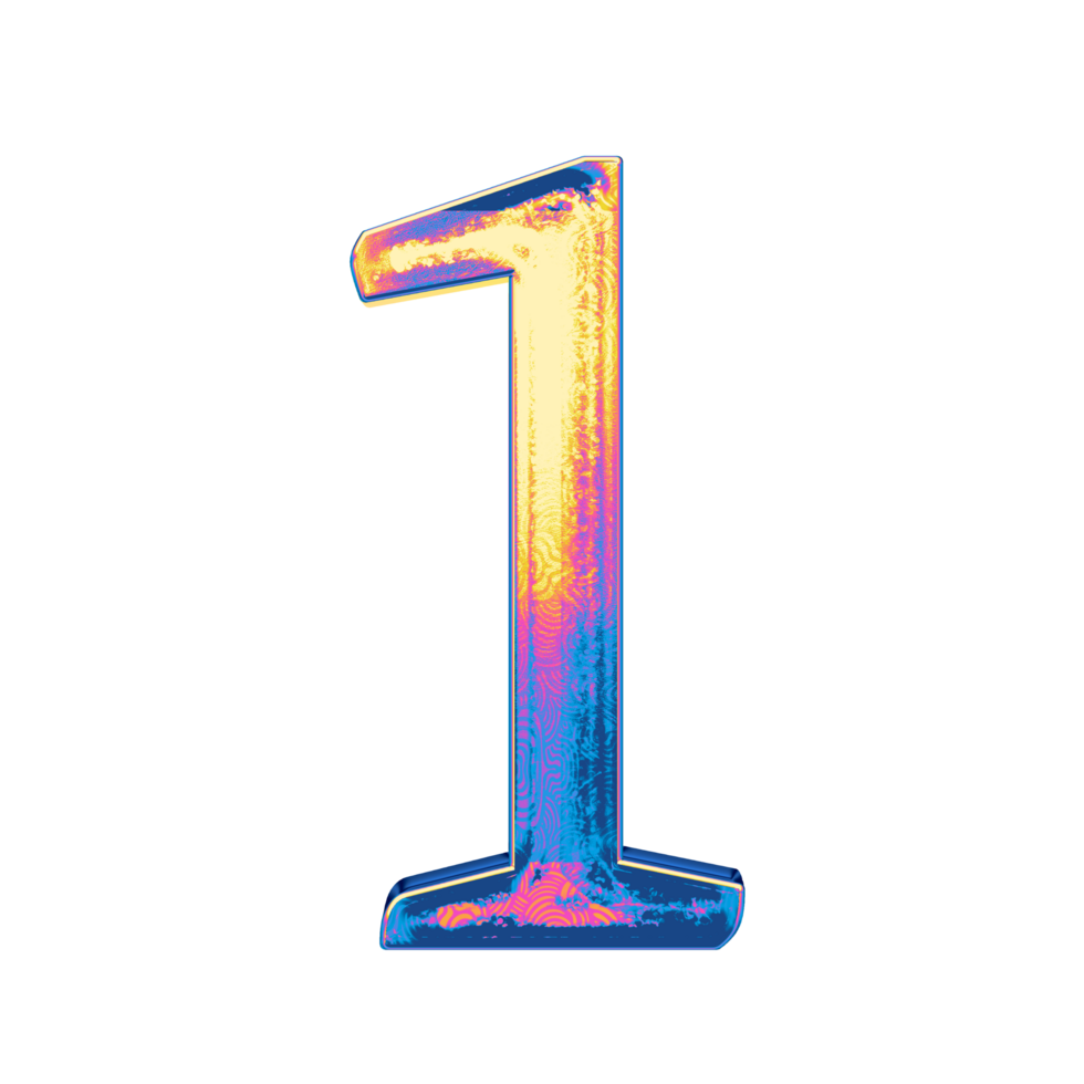 Gradient holographic numbers png