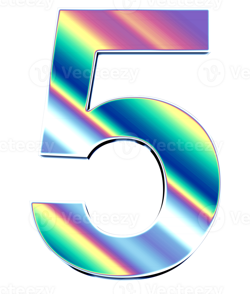 Holographic shiny numbers png