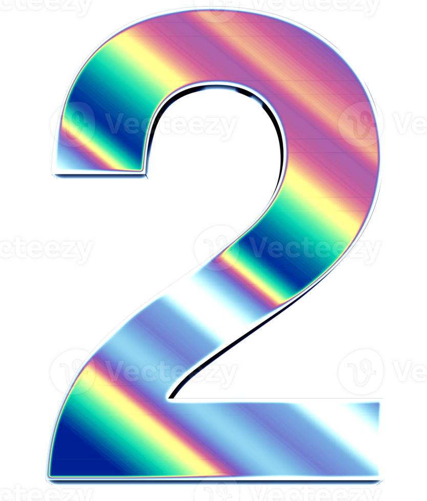 Holographic shiny numbers png