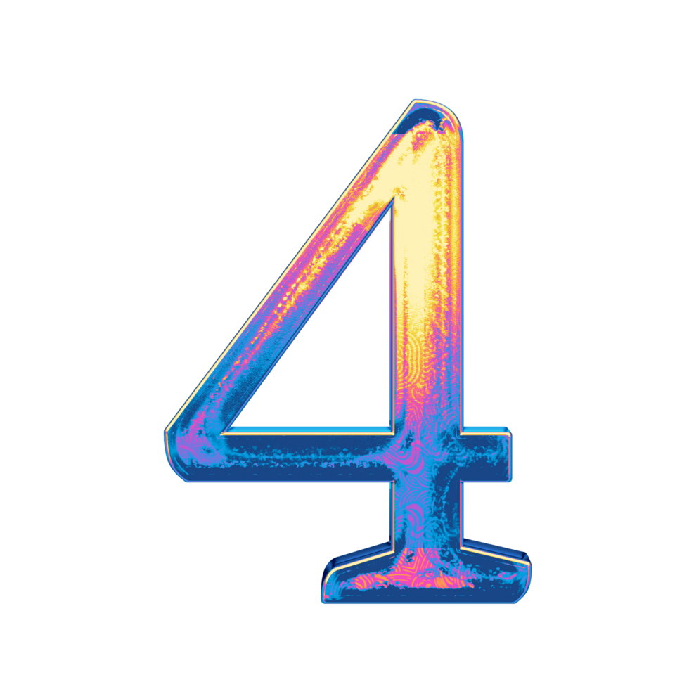 Gradient holographic numbers png