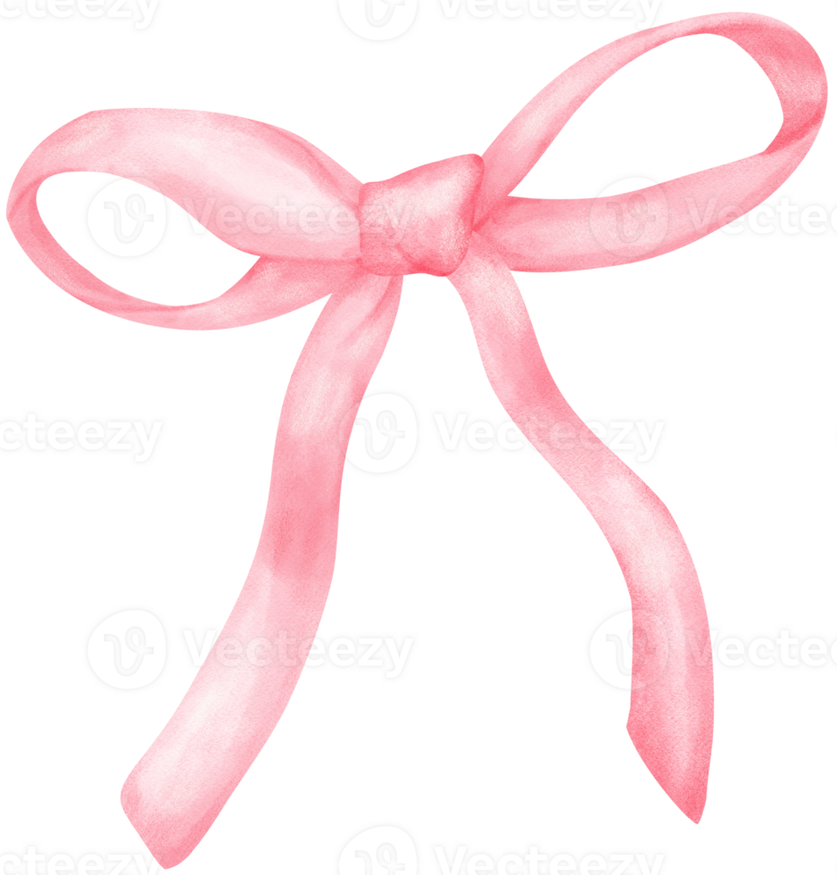 Pink Coquette ribbon bow watercolor 36004873 PNG