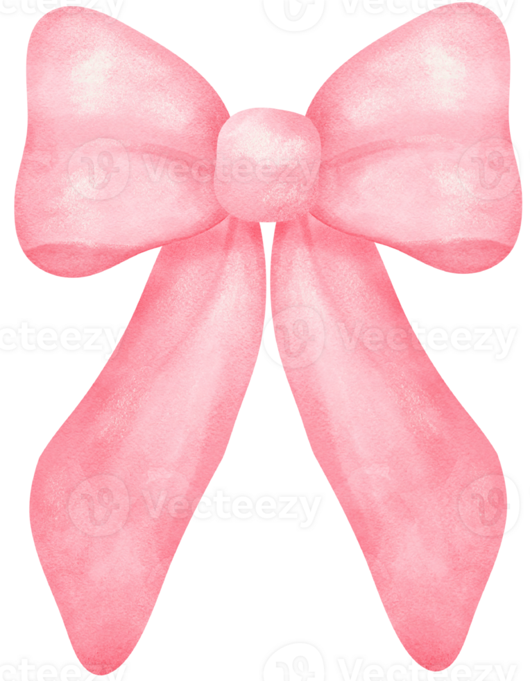 Pink Coquette bow watercolor png