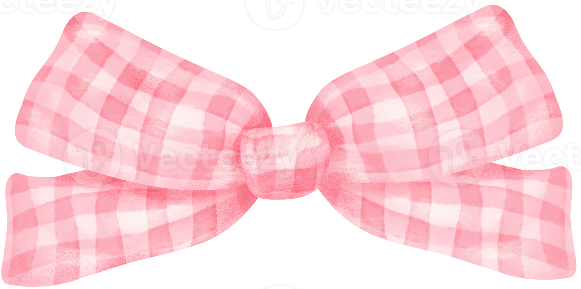 Pink Coquette bow gingham watercolor png