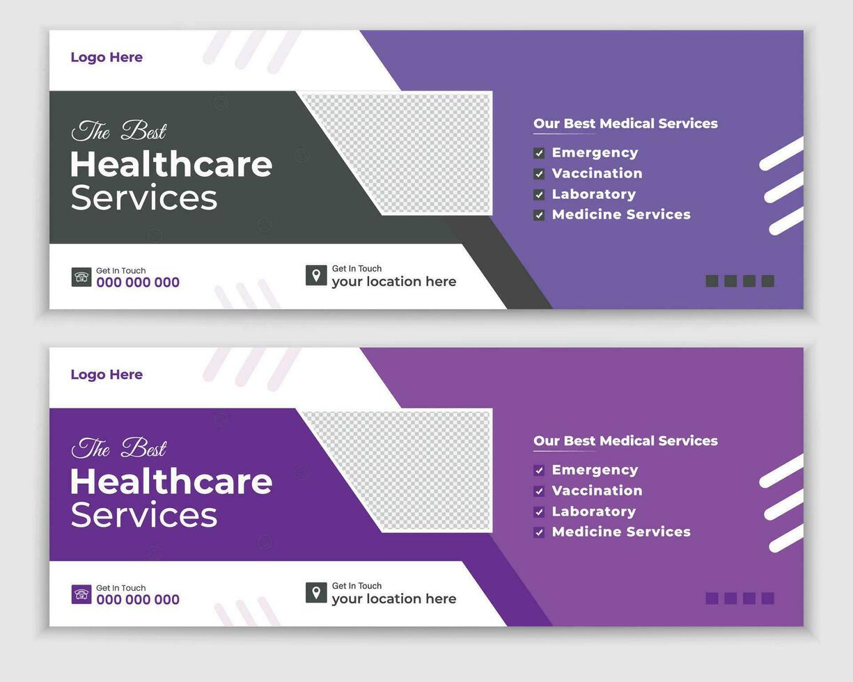 Template Set For a Medical Timeline Or Healthcare Web Banner Cover Design vector