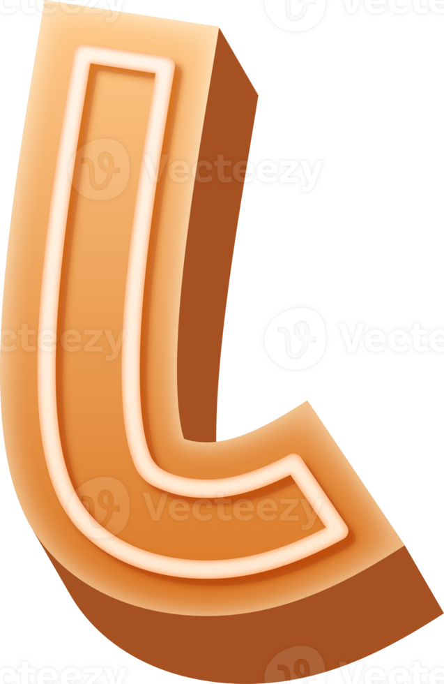 Gingerbread Alphabet Letter L png
