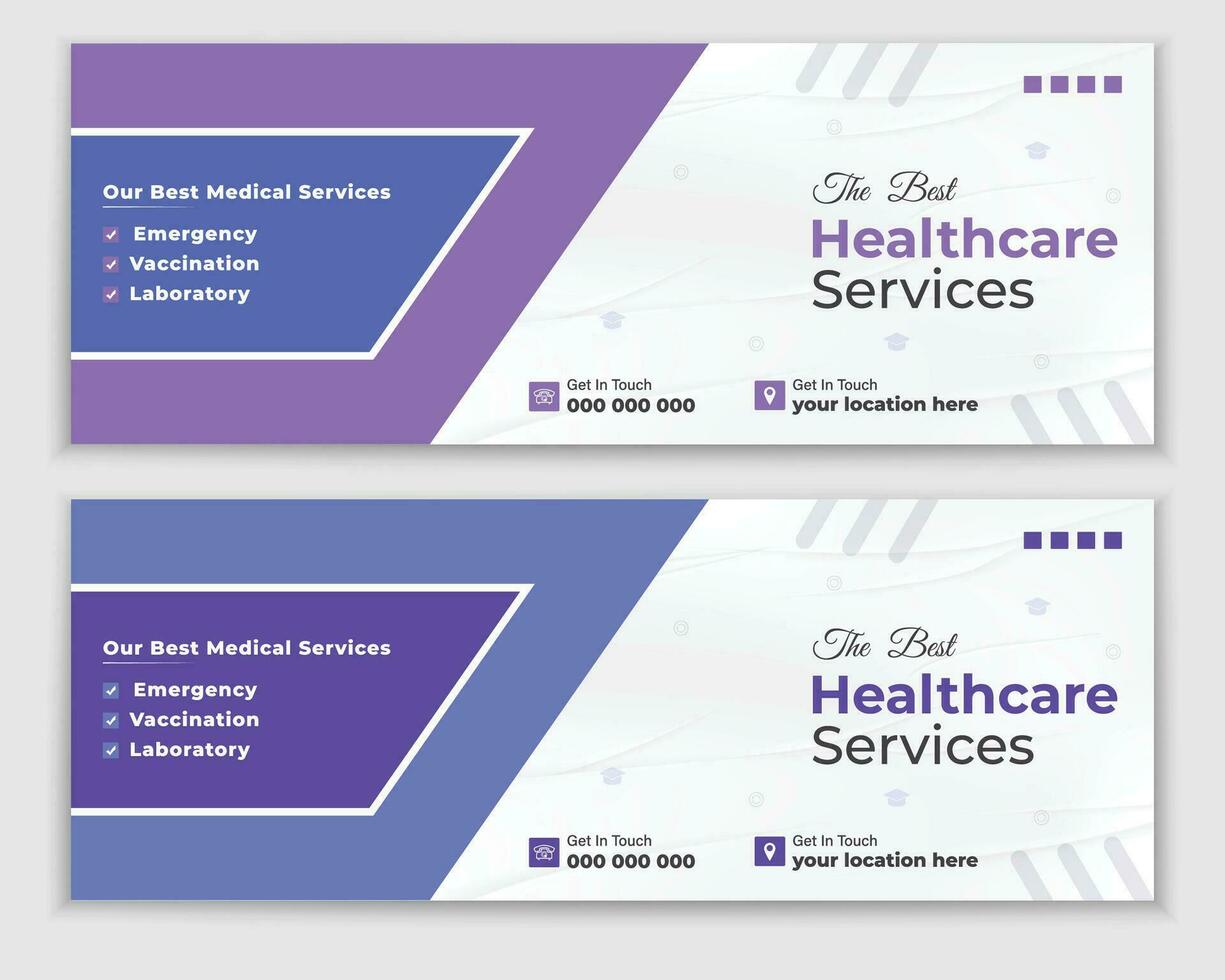 Template Set For a Medical Timeline Or Healthcare Web Banner Cover Design vector