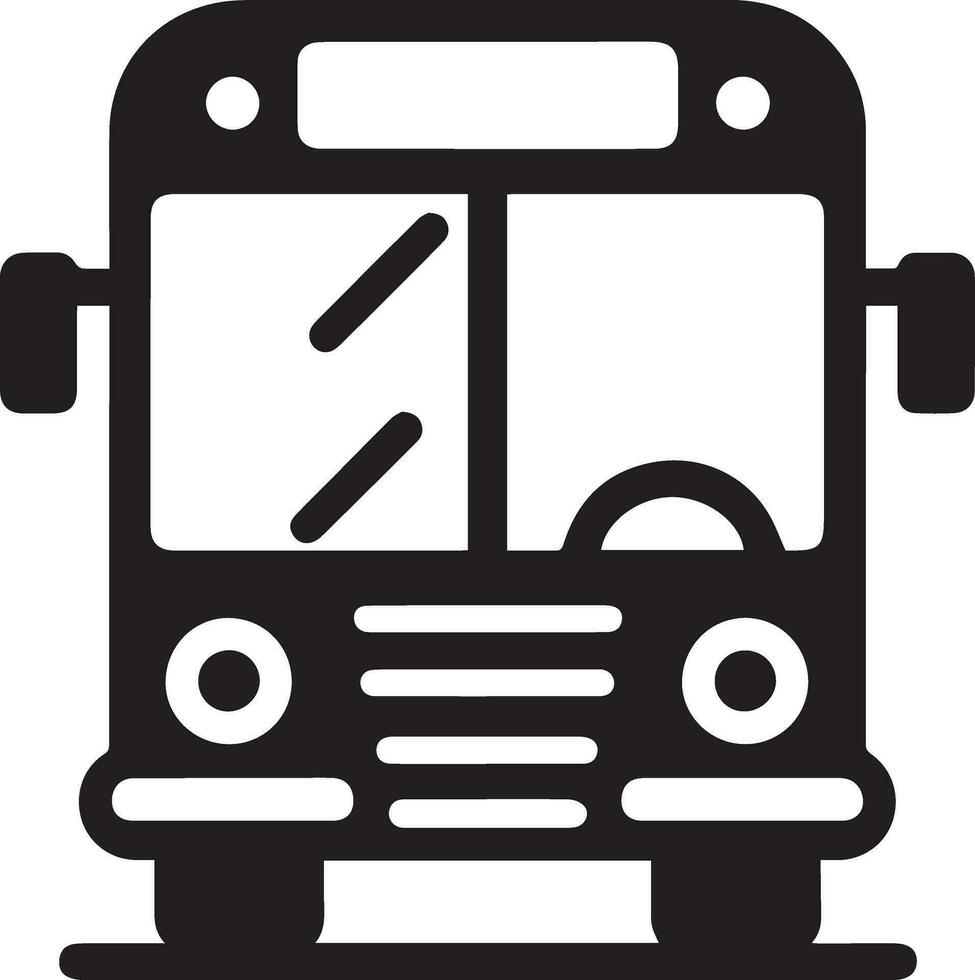 un autobús icono vector silueta negro color 13