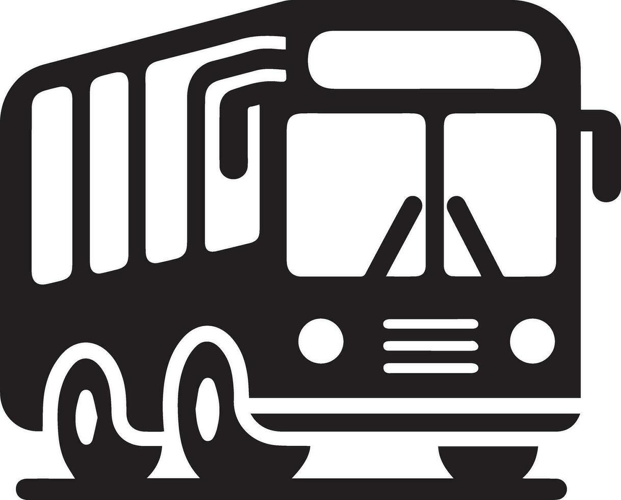 A Bus Icon vector silhouette black color 29