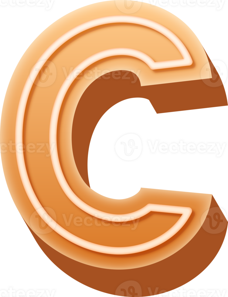 Gingerbread Alphabet Letter C png