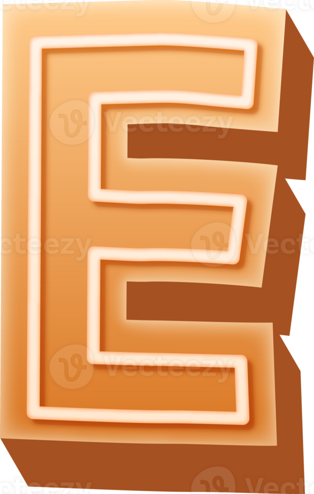 Gingerbread Alphabet Letter E png