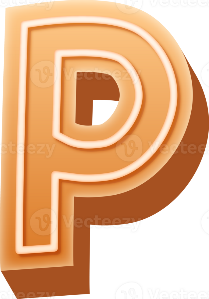 Gingerbread Alphabet Letter P png