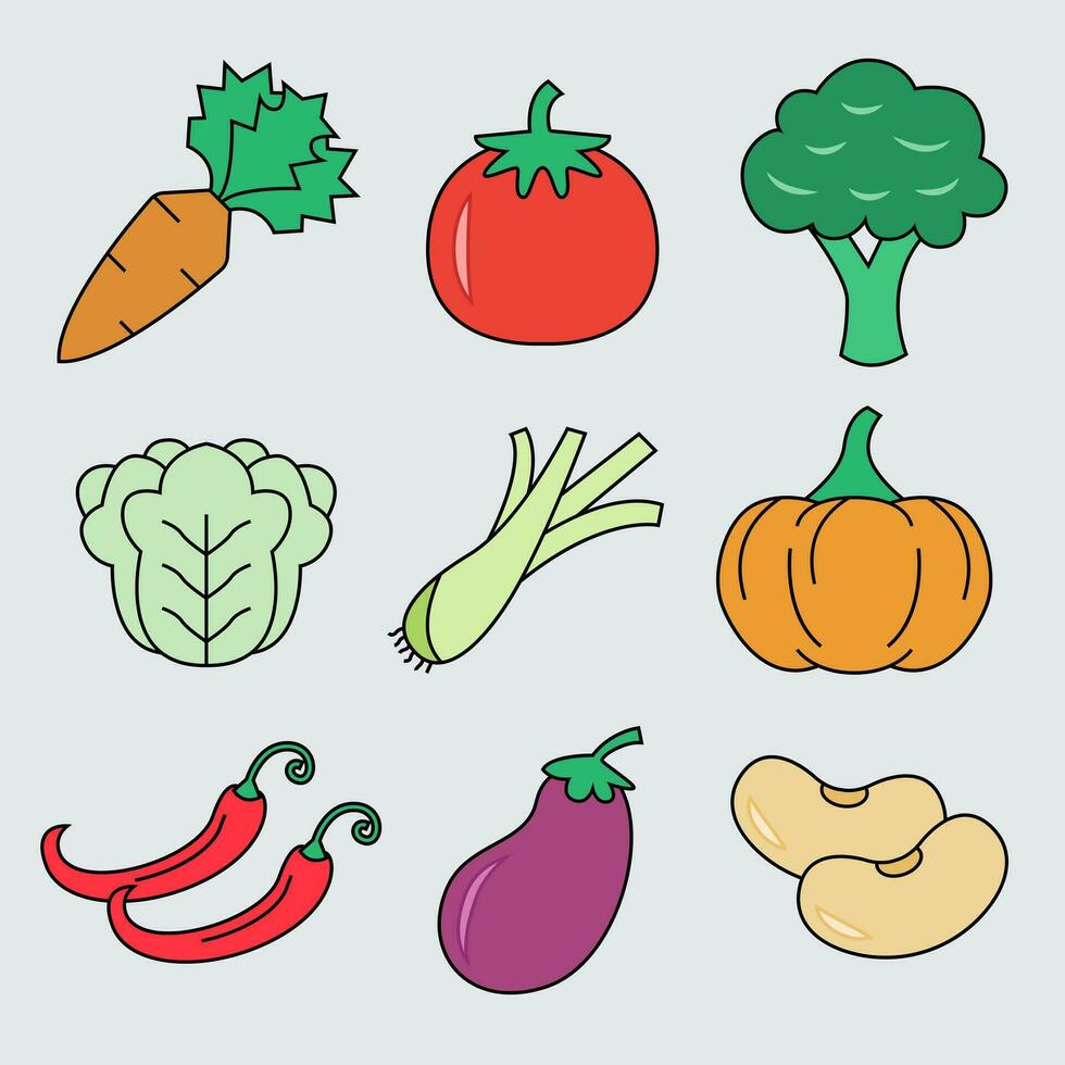 verduras paquete vector