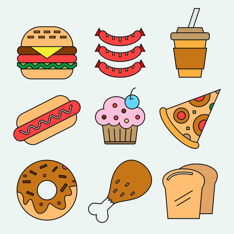 Fast Food Pack vector