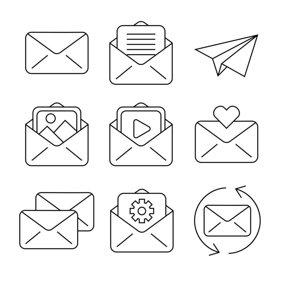 Email Lineal Pack vector