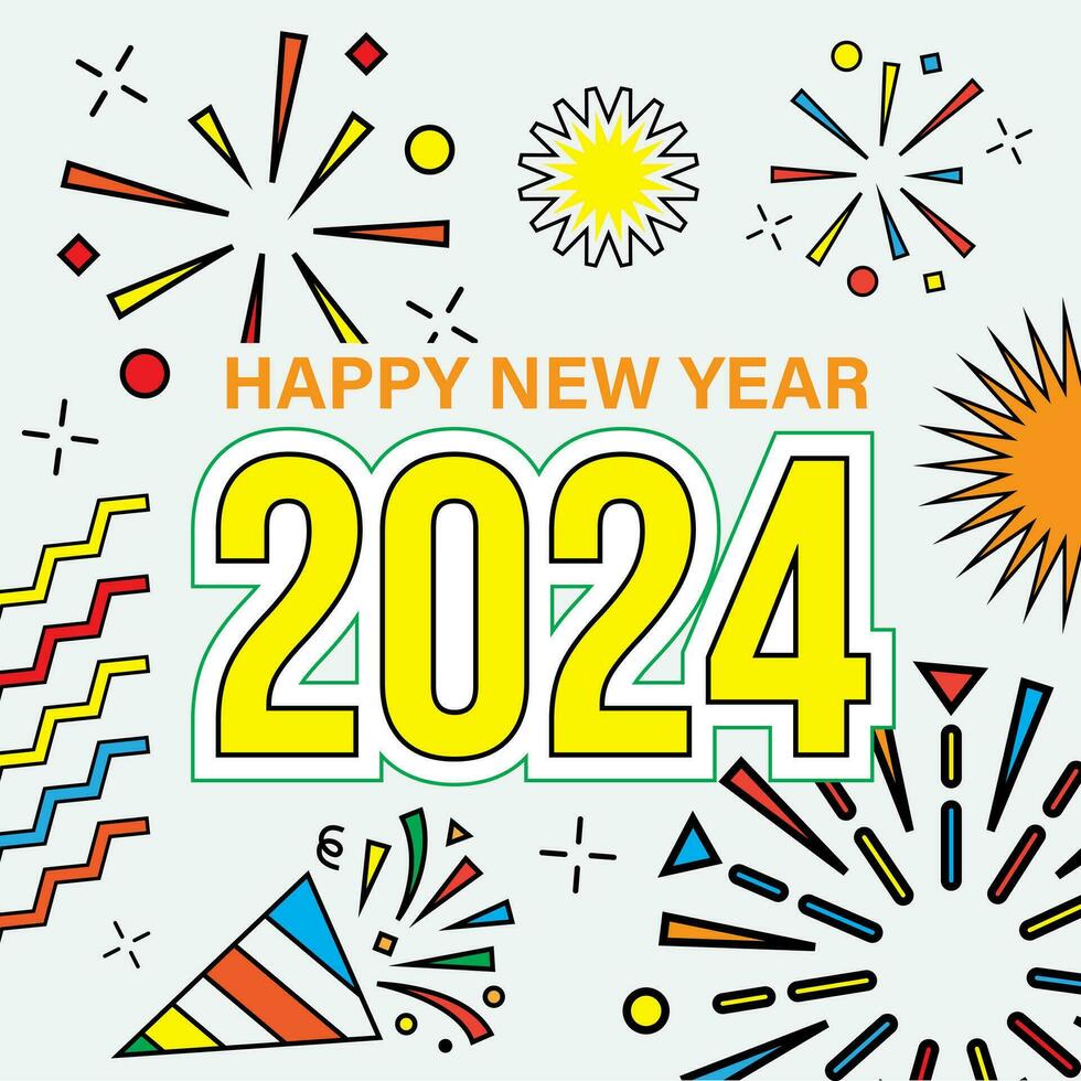 New Year 2024 vector