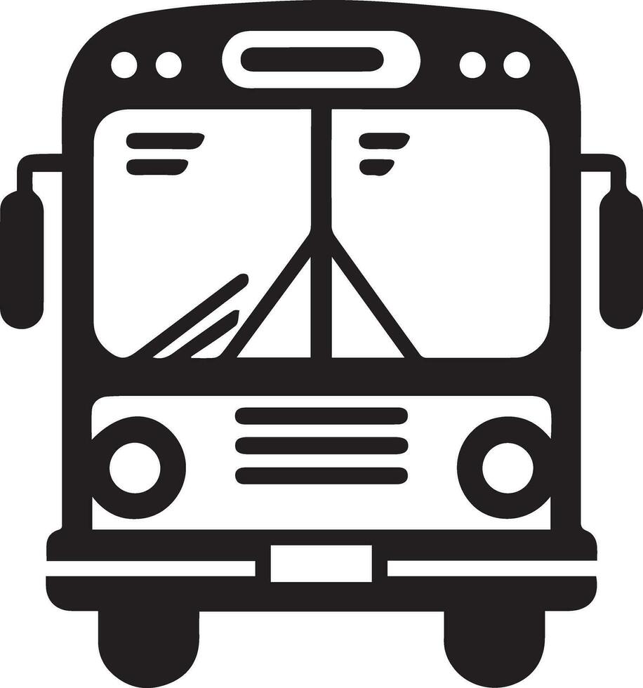 un autobús icono vector silueta negro color 25
