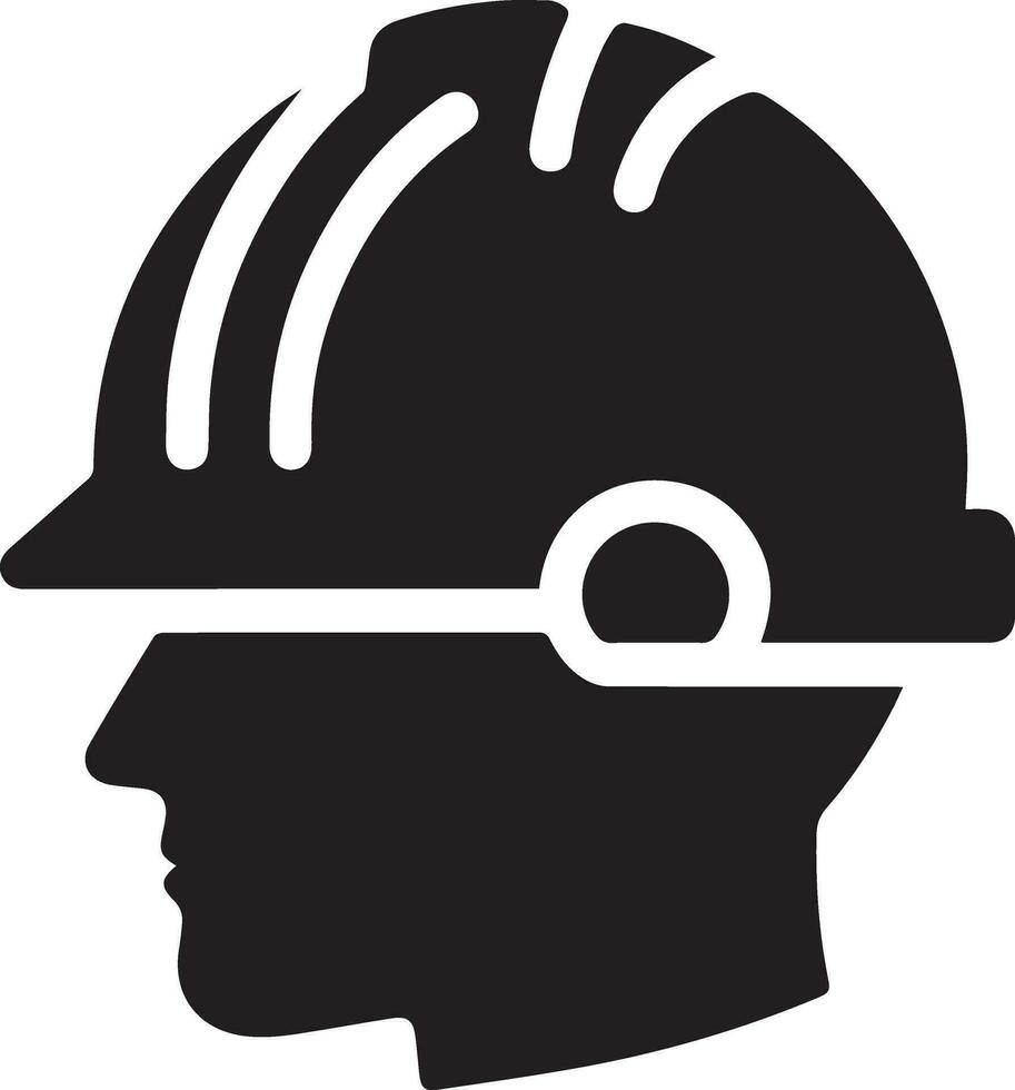 minimal Construction helmet icon vector silhouette, white background 22