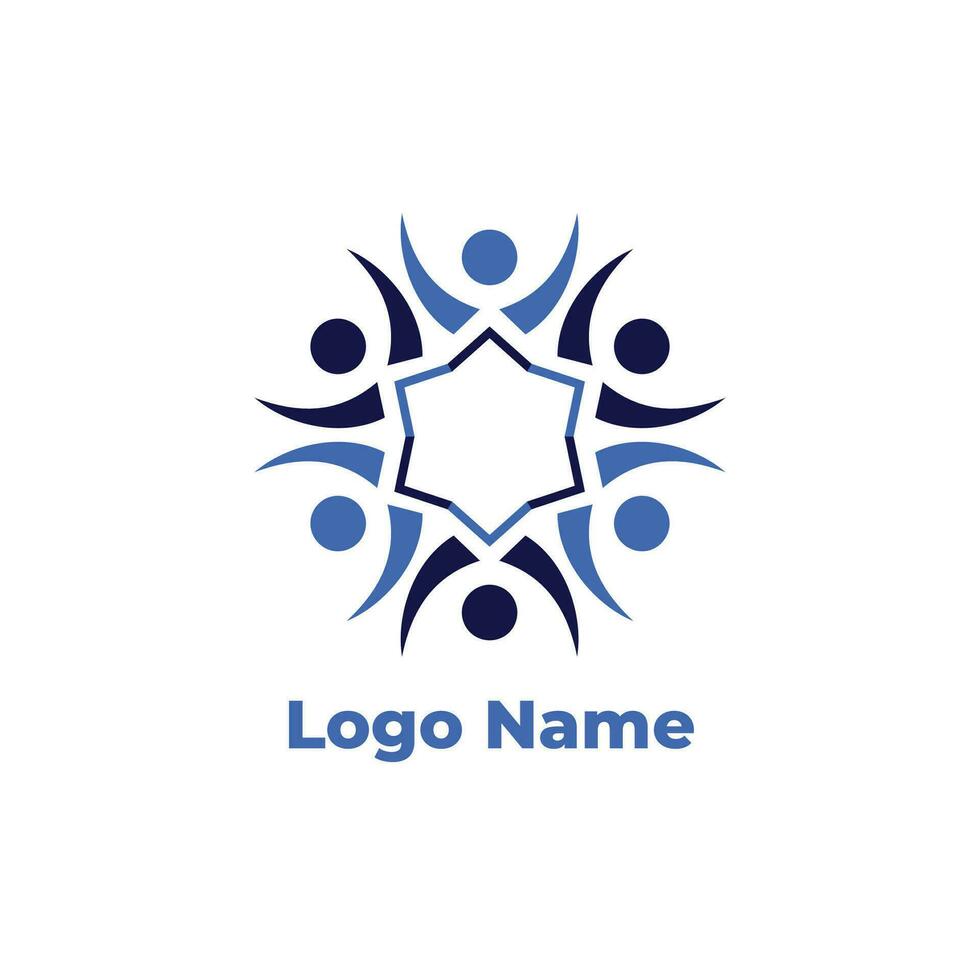 social people community together group logo icon Design template. Meeting room people logo. group of persons in circle. Community, network and social icon set vector