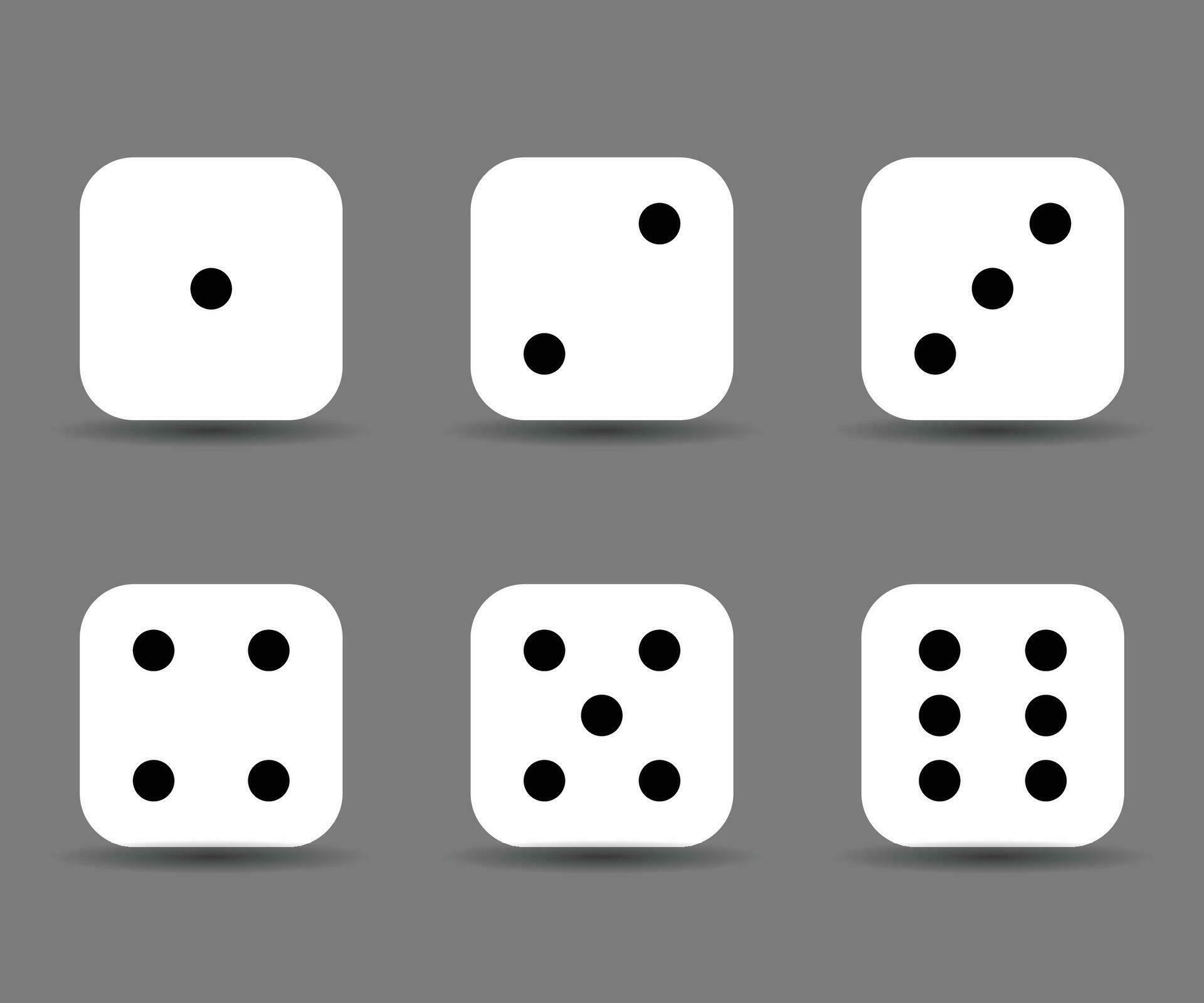 Dice sides or dice faces icon set vector illustration 36005484 Vector