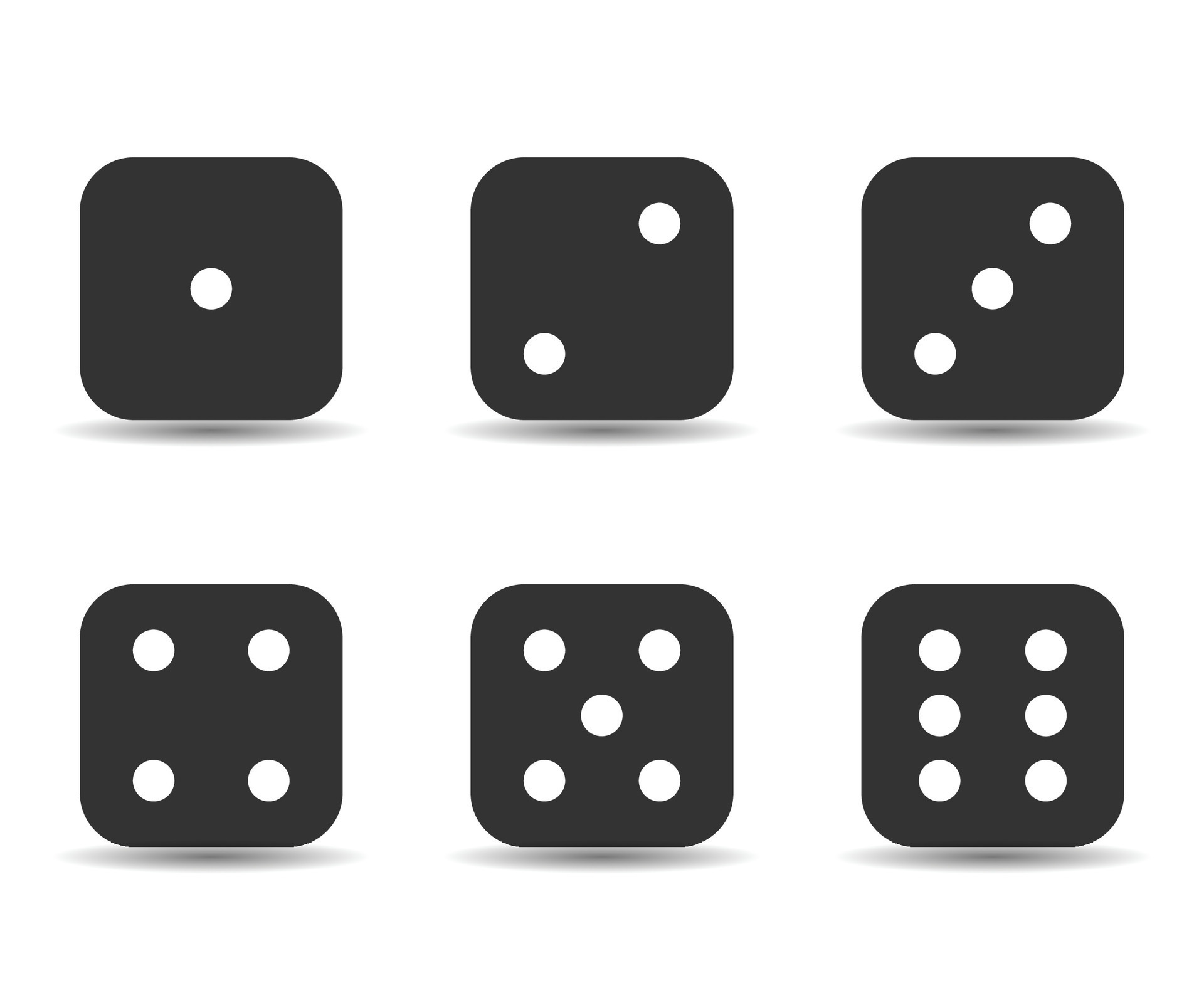 Dice sides or dice faces icon set vector illustration 36005495 Vector