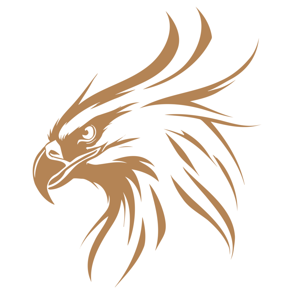 AI generated eagle silhouette illustration png