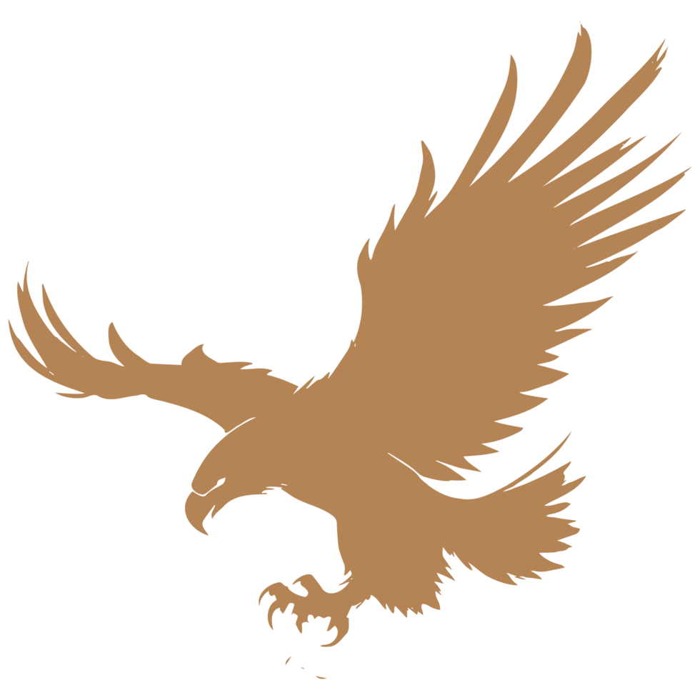 AI generated eagle silhouette illustration png