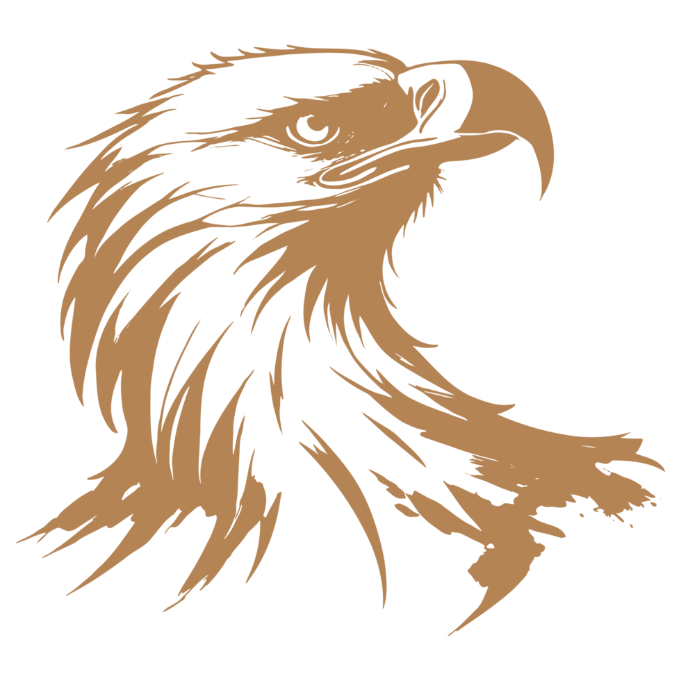 AI generated eagle silhouette illustration png