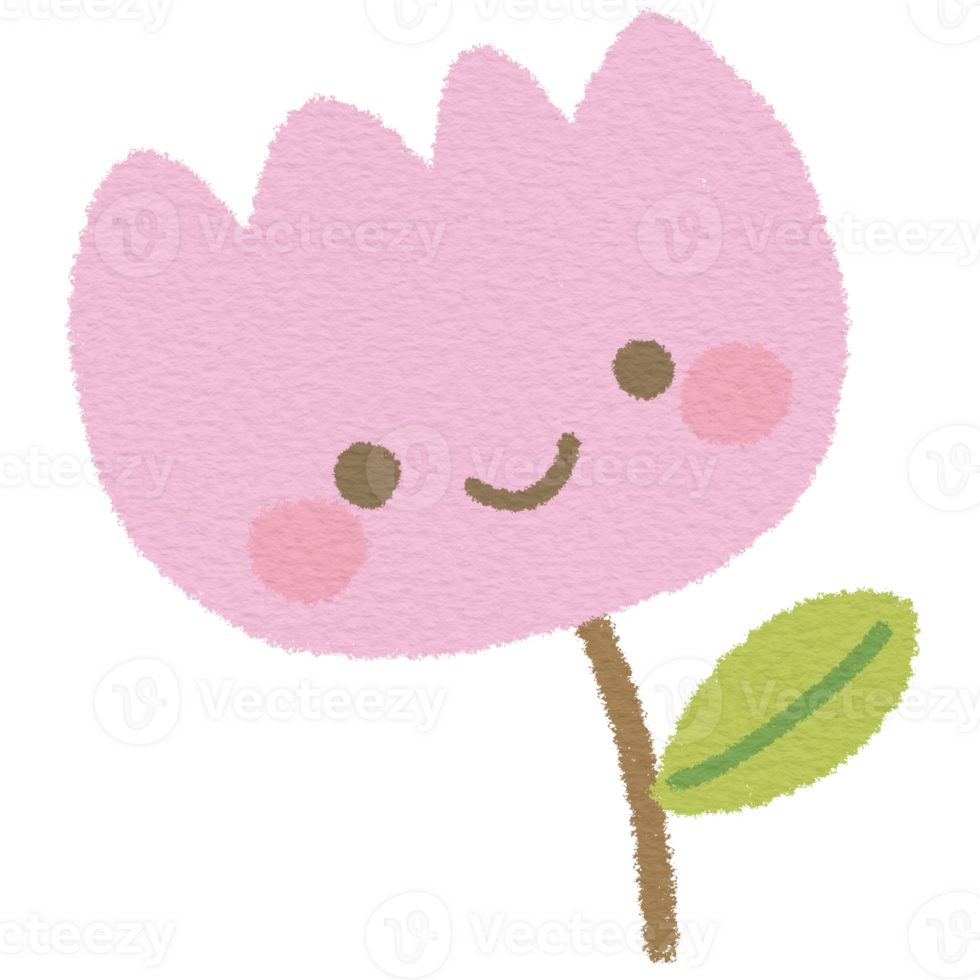 Smiley Pastell- Rosa Tulpe png