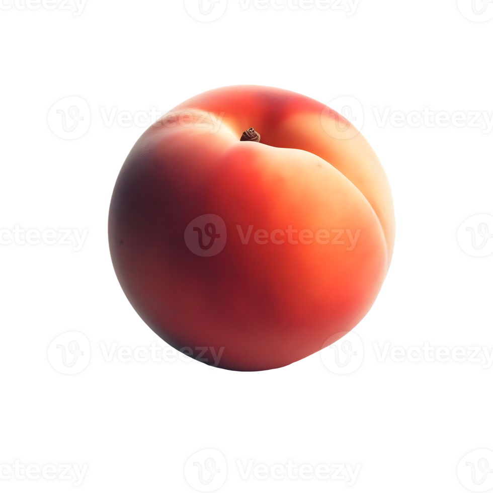 AI generated Isolated peach Transparent Background, PNG Format, Generative AI