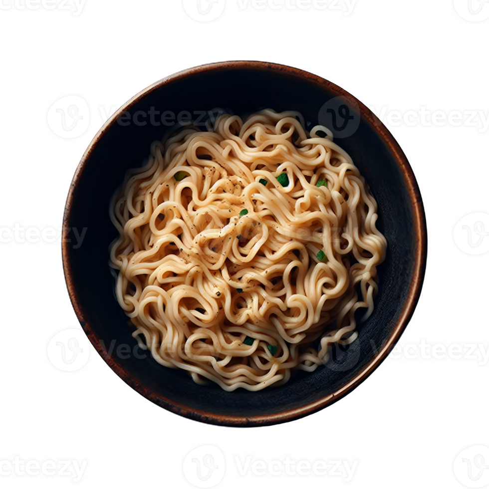 AI generated Isolated bowl of noodles Transparent Background, PNG Format, Generative AI