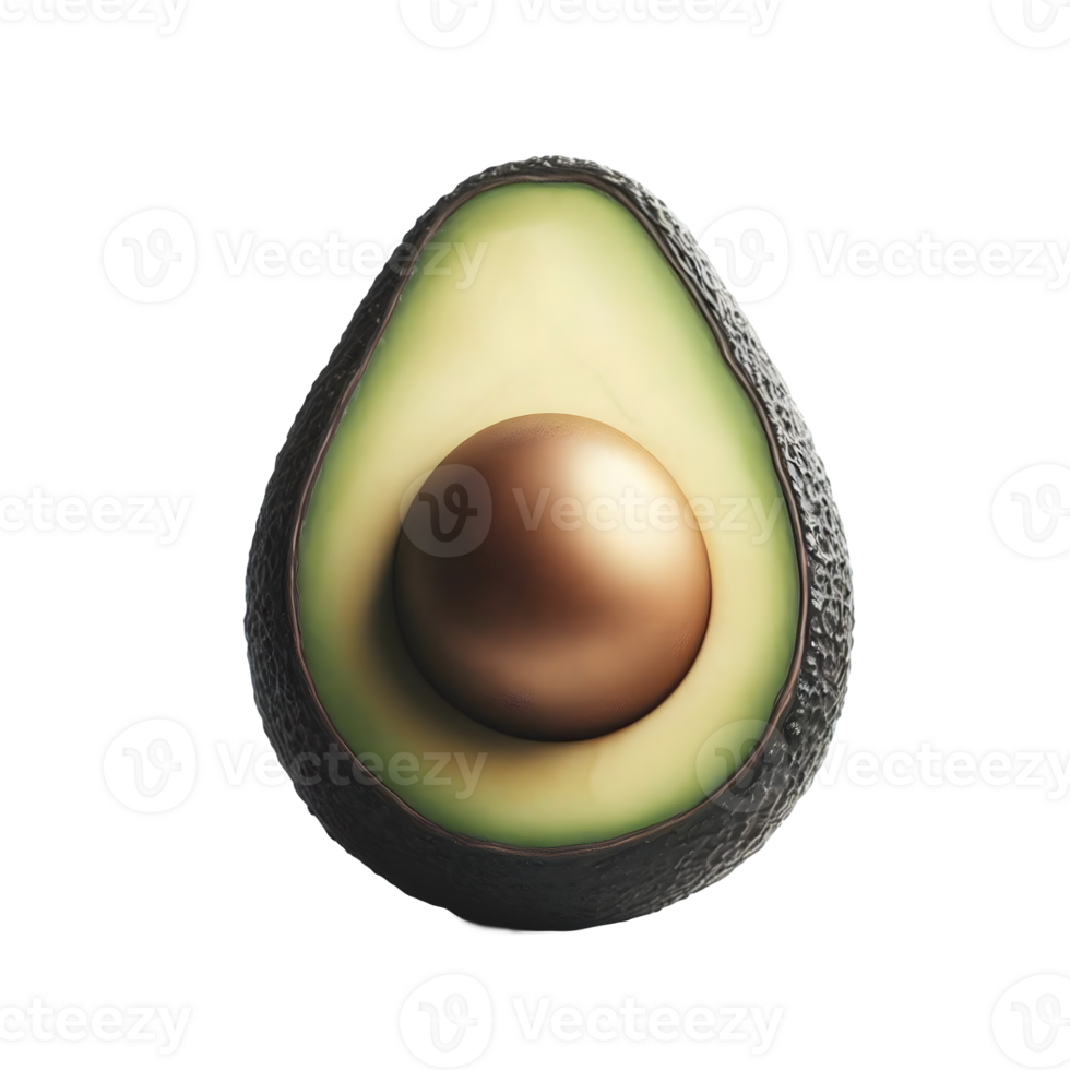 AI generated Isolated avocado Transparent Background, PNG Format, Generative AI