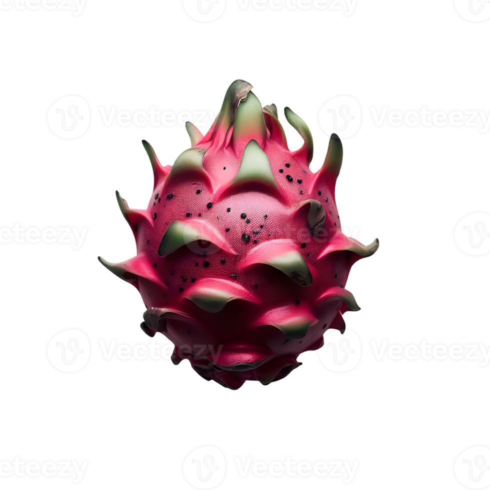 AI generated Isolated dragonfruit Transparent Background, PNG Format, Generative AI