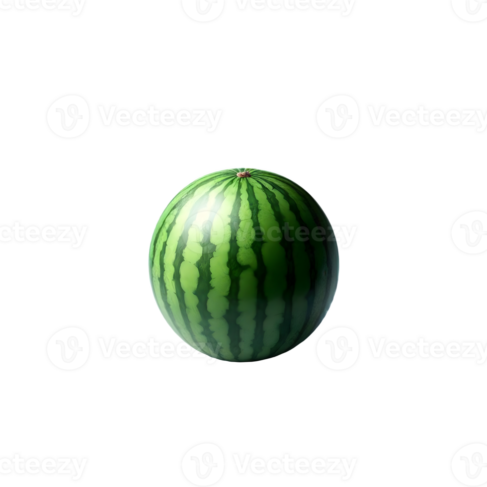 AI generated Isolated watermelon fruit Transparent Background, PNG Format, Generative AI