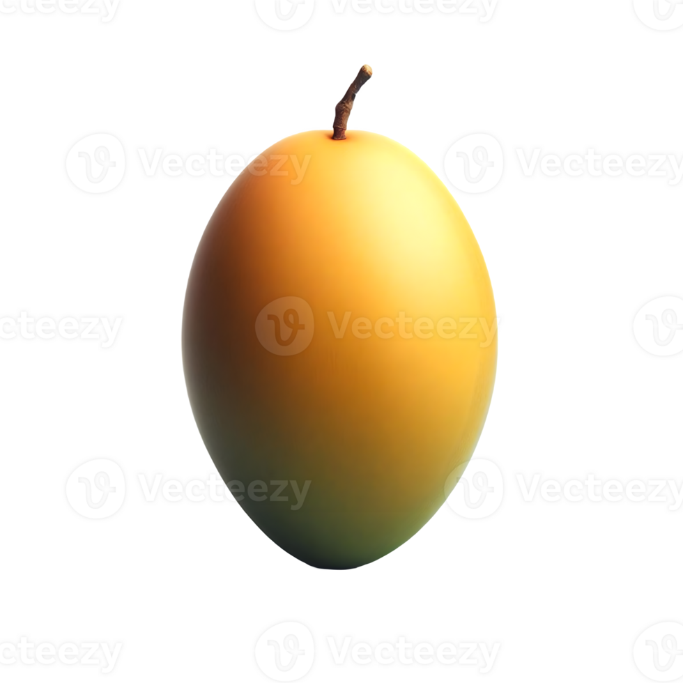 AI generated Isolated mango fruit Transparent Background, PNG Format, Generative AI