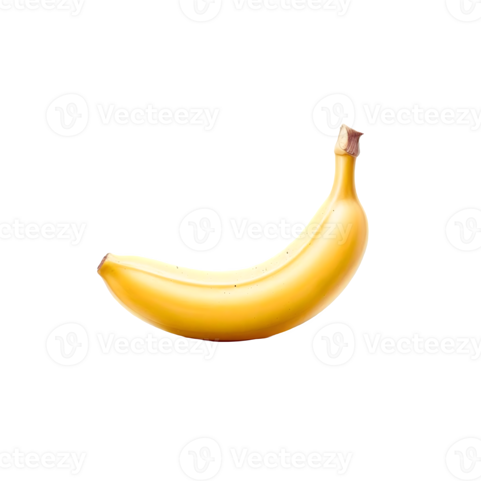 AI generated Isolated banana Transparent Background, PNG Format, Generative AI