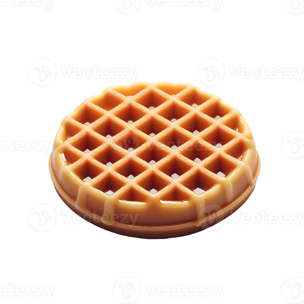 AI generated Isolated sweet waffle Transparent Background, PNG Format, Generative AI