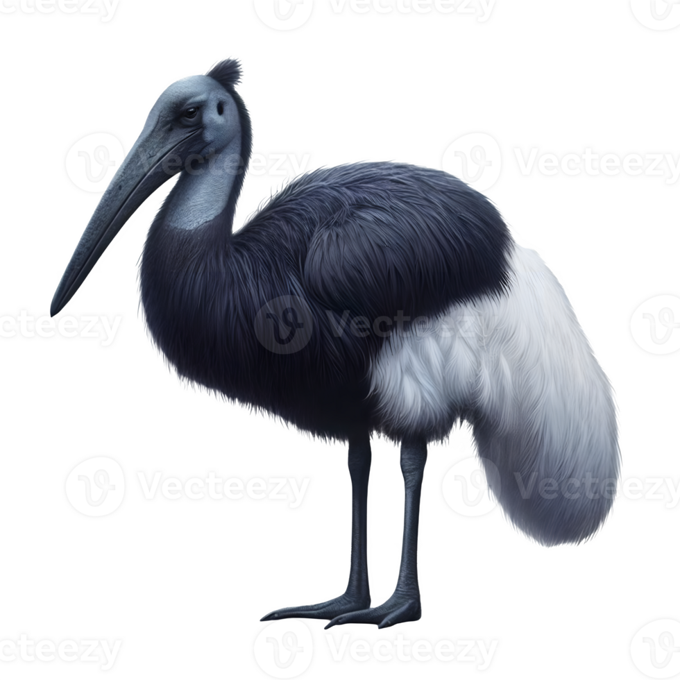 Isolated Jabiru bird on a transparent background, PNG Format