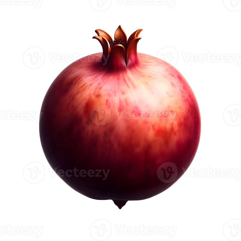 AI generated Isolated pomegranate fruit Transparent Background, PNG Format, Generative AI