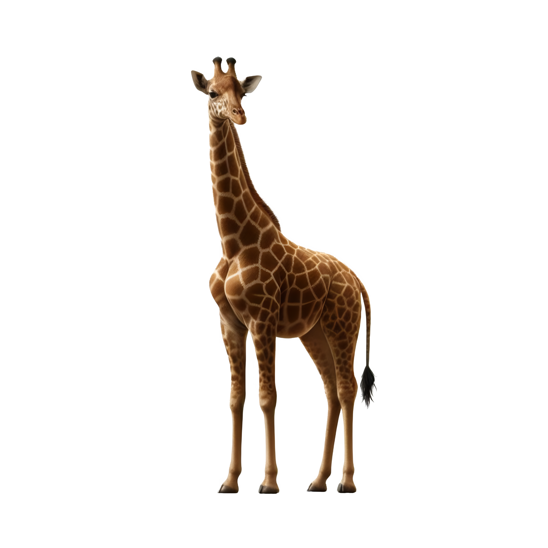 isolé girafe animal sur une transparent arrière-plan, png format