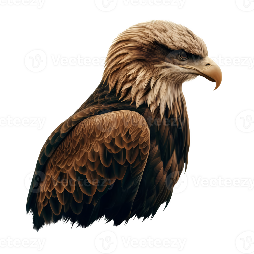 Isolated Eagle bird on a transparent background, PNG Format