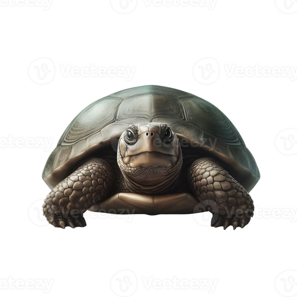 Isolated Turtle animal on a transparent background, PNG Format