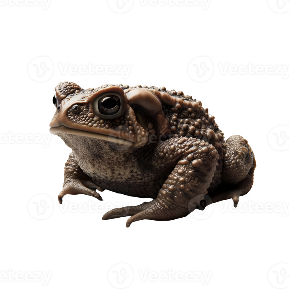 Isolated Toad animal on a transparent background, PNG Format