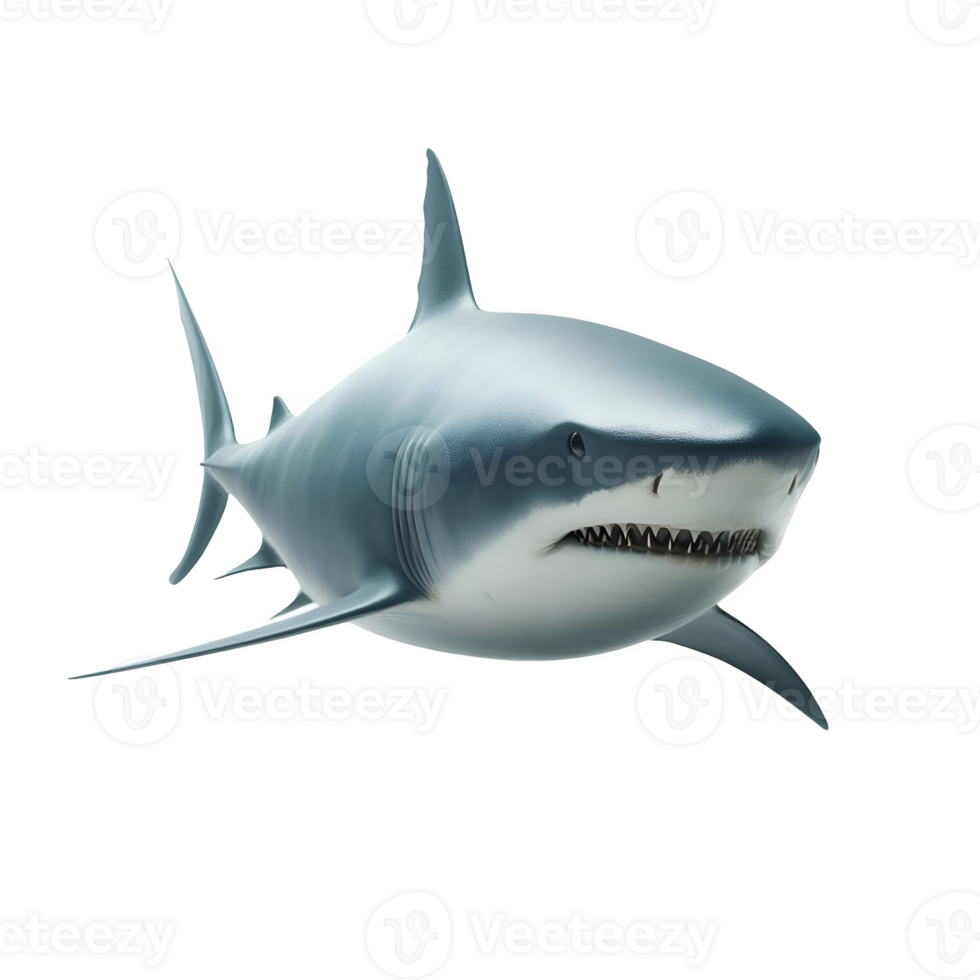 Isolated Shark animal on a transparent background, PNG Format