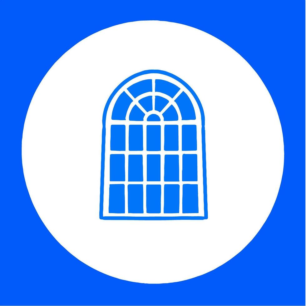 Illustration of windows frame with blue background. The vector is suitable to use for interior background and content media