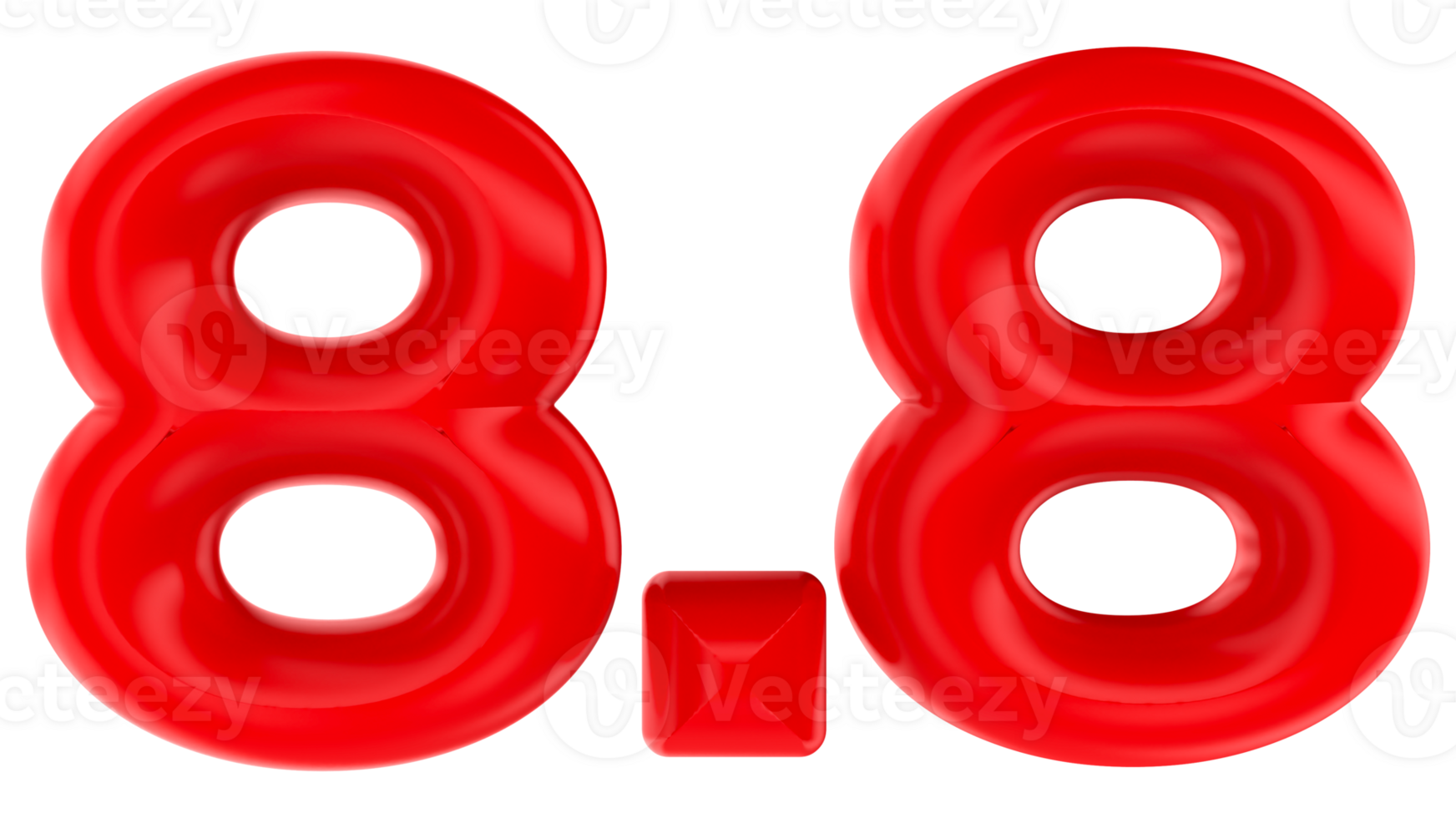 3d rendering of singles day 8.8 sales png