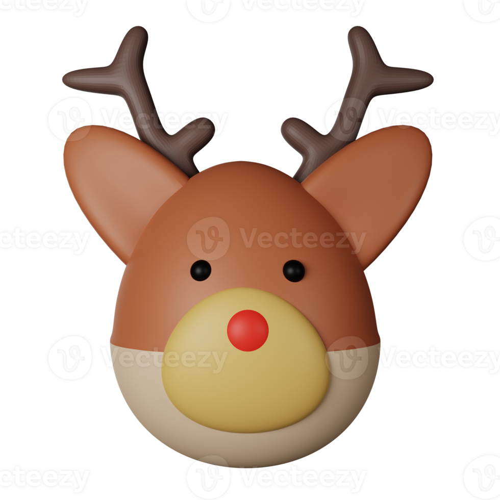 Reindeer 3D Icon Illustration png