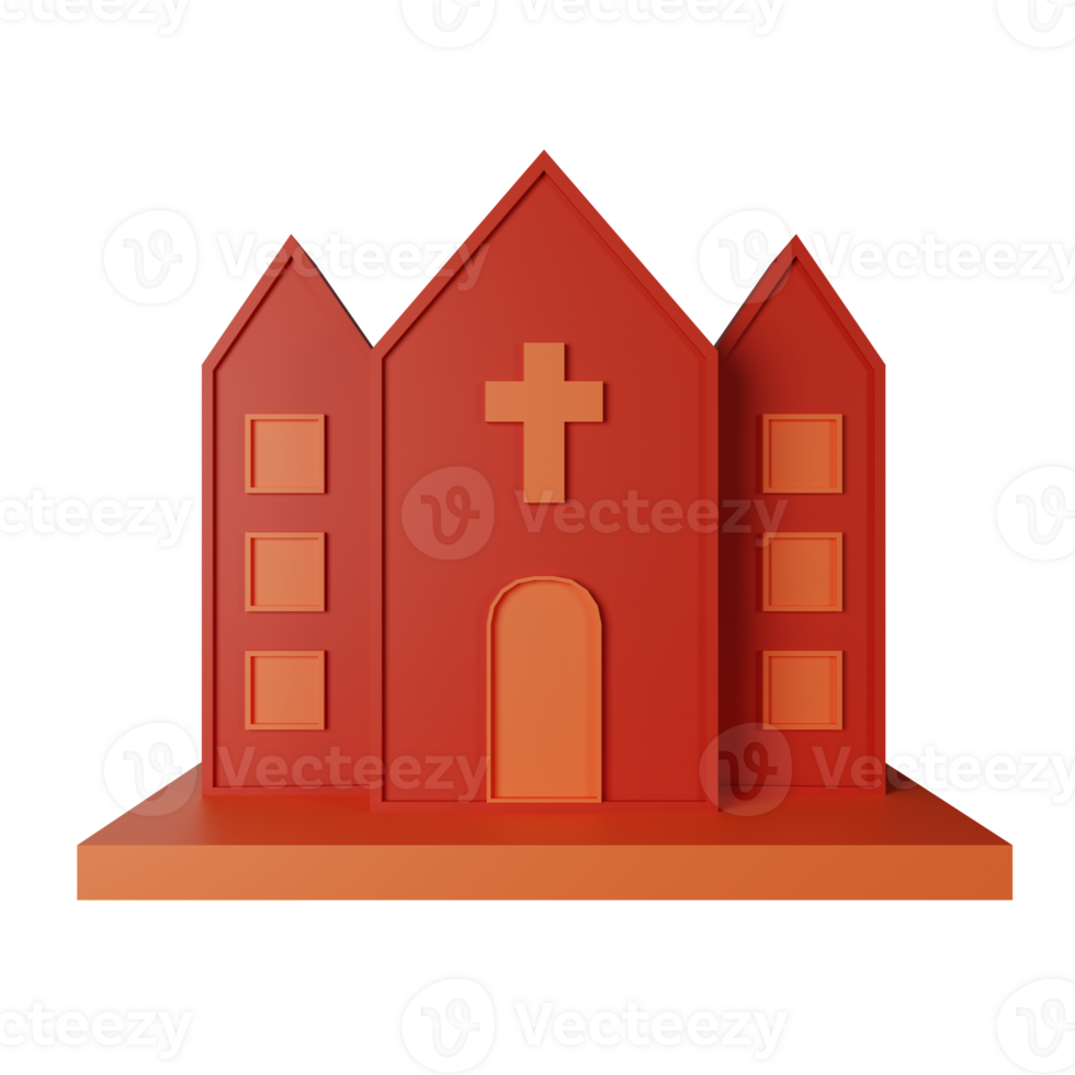 Church 3D Icon Illustration png