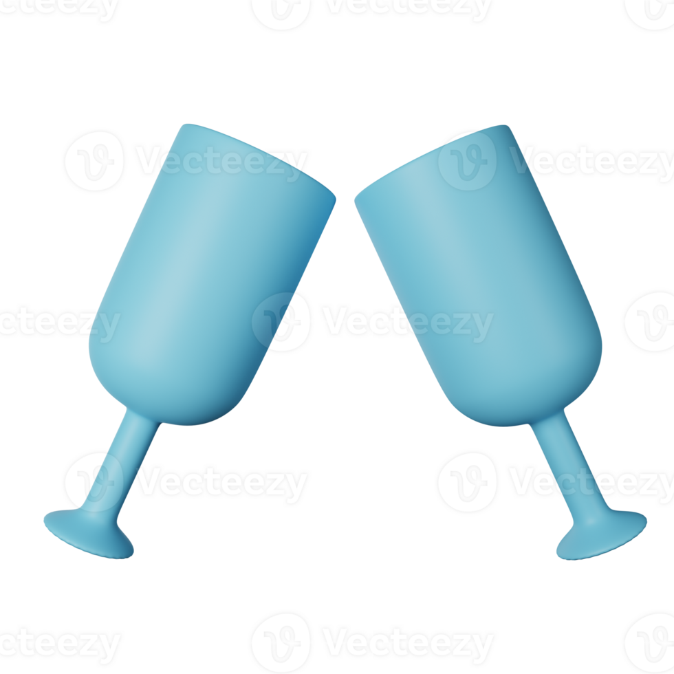 Champagne 3D Icon Illustration png