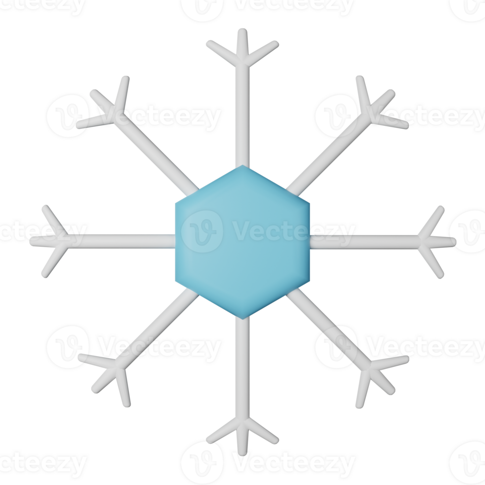 Snowflake 3D Icon Illustration png