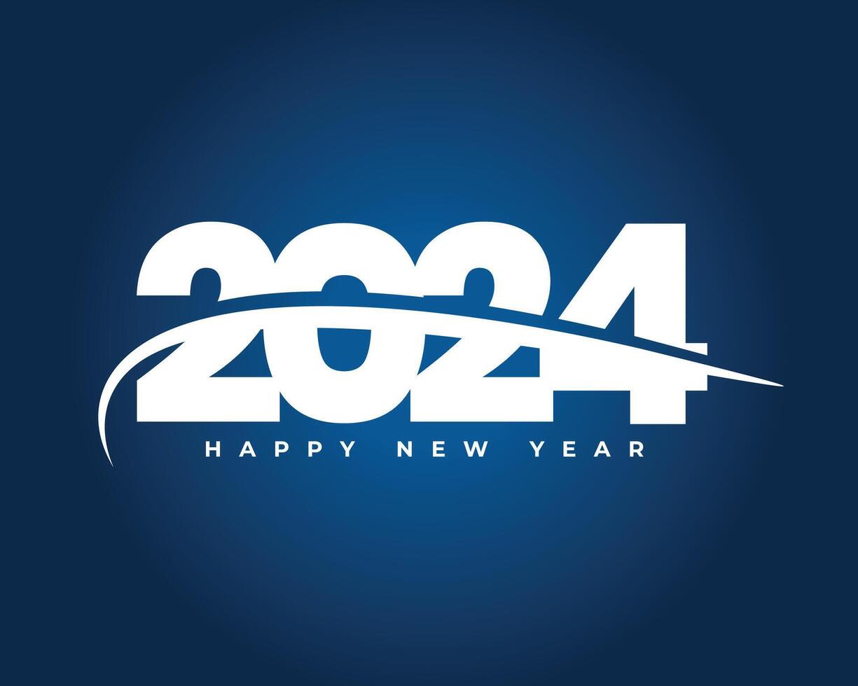 modern happy new year 2024 greeting background design vector